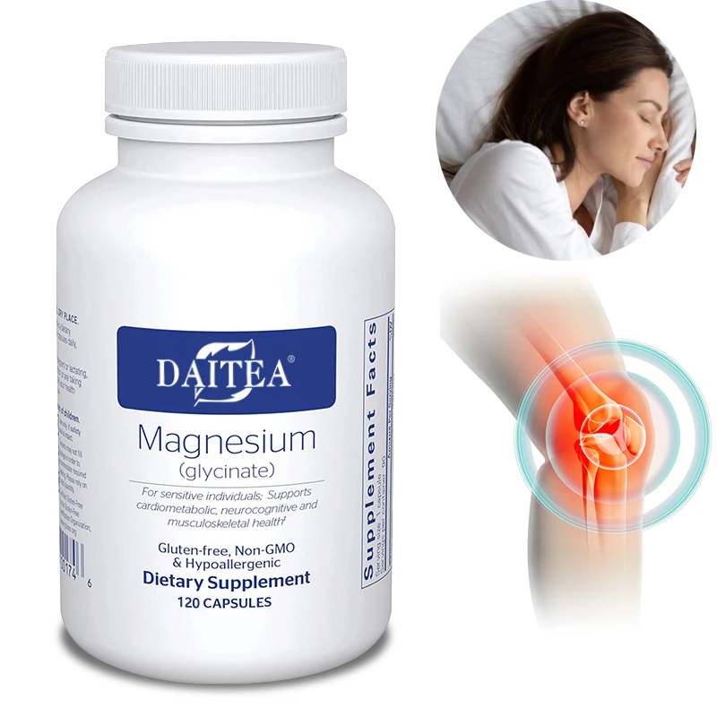 Magnesium Supplement - for Stress, Sleep, Heart Health, Bones, Nerves, Gut Function, Muscle and Metabolism Non-GMO