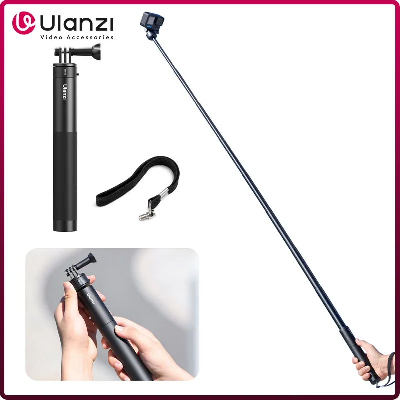 Ulanzi Go-Quick II 59 Inch Selfie Stick Magnetic Quick Release Gopro Mount for Gopro Invisible Pole for Insta360 Action Camera