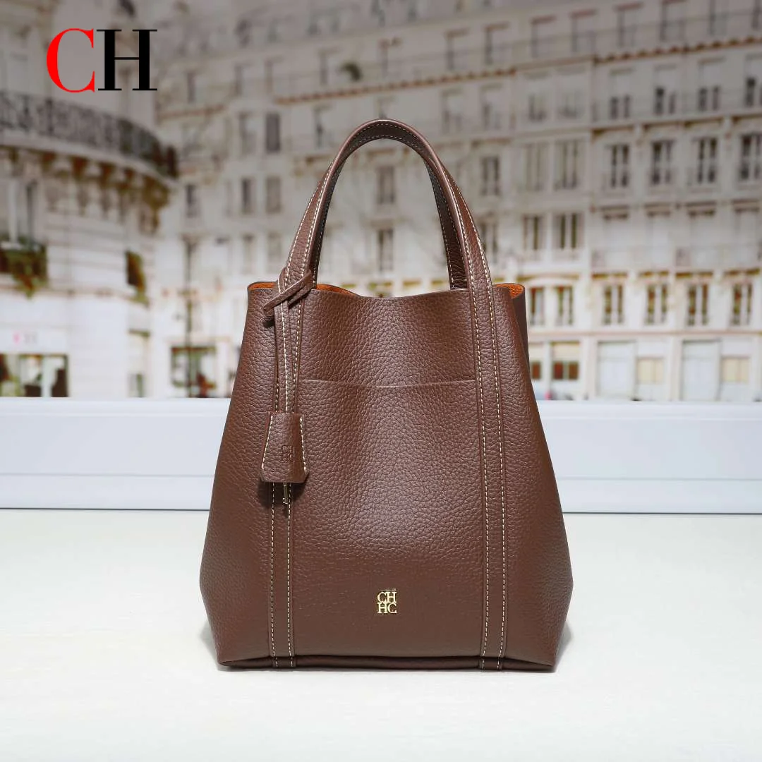 CH Women Tote Bag Large Capacity Shoulder Bag Fashion Handbag Vintage Top Handle Purse Casual Work Bag For Women image 3