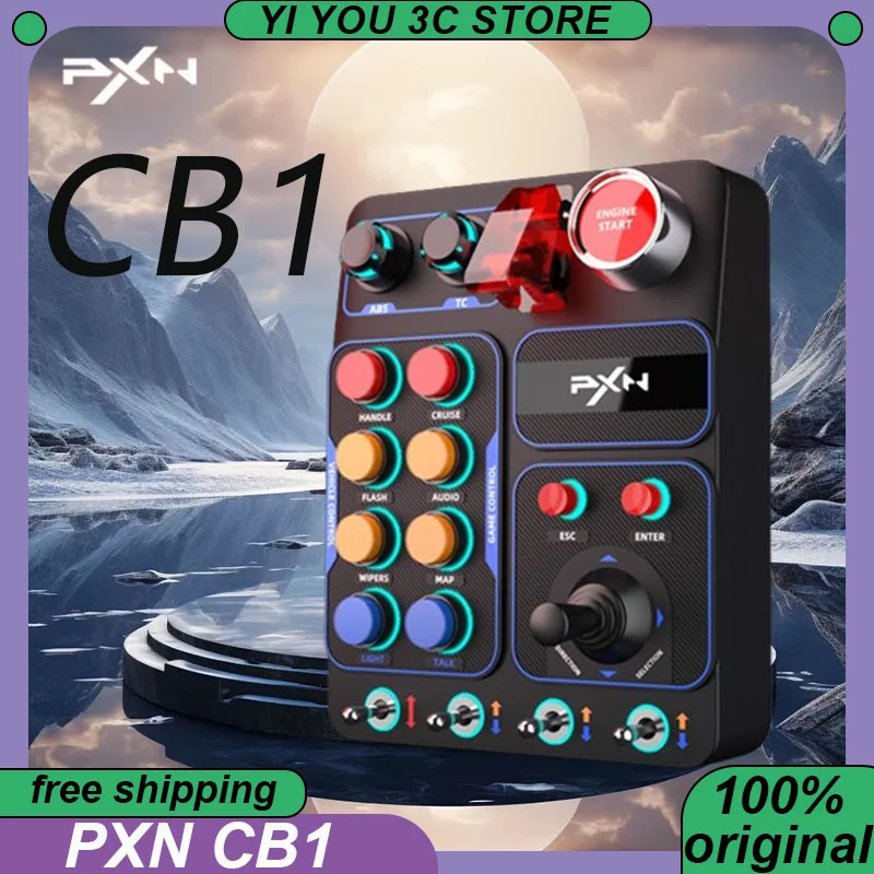 PXN CB1 Racing Simulator Multifunctional Key Control Box Central Control Box RGB Customized EURO Truck Simulator Racing Game ﻿