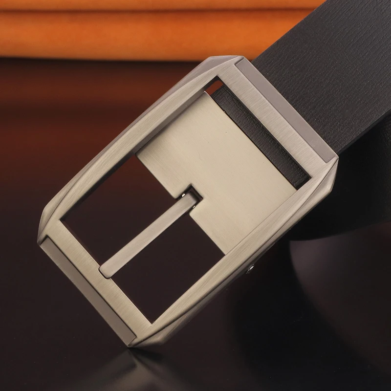 Personality Pin Buckle Fancy Vintage Genuine Leather Fashion Designers Belts Casual Luxury Brand Coffee Cowskin Ceinture Homme