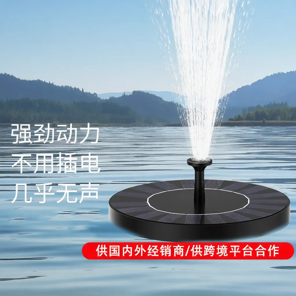 Solar Fountain Pump Outdoor Garden Water Feature Automatic Aeration Kit For Fish Pond Bird Bath Backyard Pool Decoration