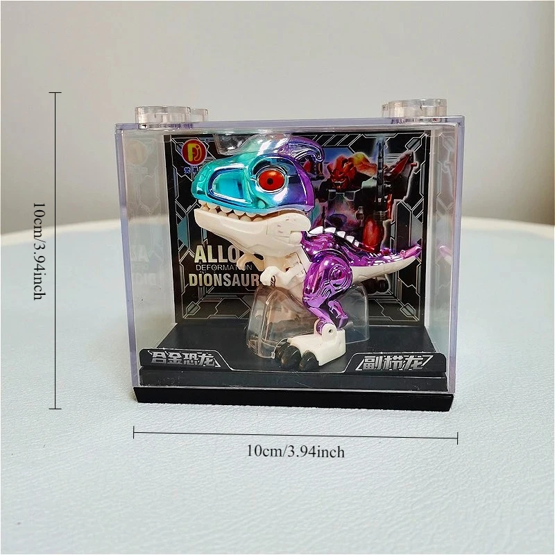Alloy Jurassic Dinosaurs World Toys Velociraptor Triceratops Robot Transformation Toy Desktop Decor Toys Gifts