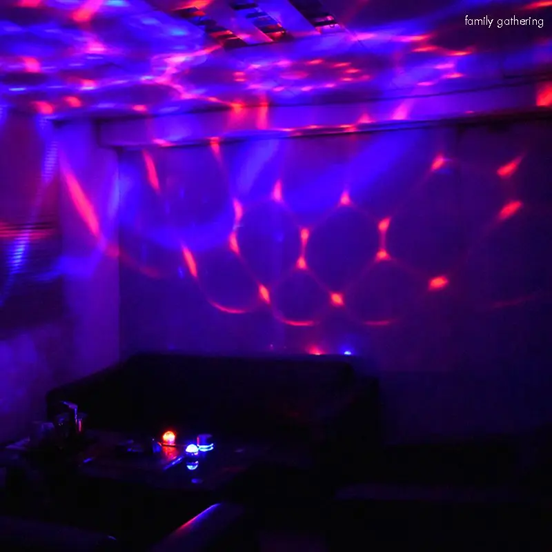 USB Mini RGB Disco Light, USB Night Lights, Voice Control Atmosphere Decorations Lamp for Bedroom, Car, Party, Ceiling Plug Play