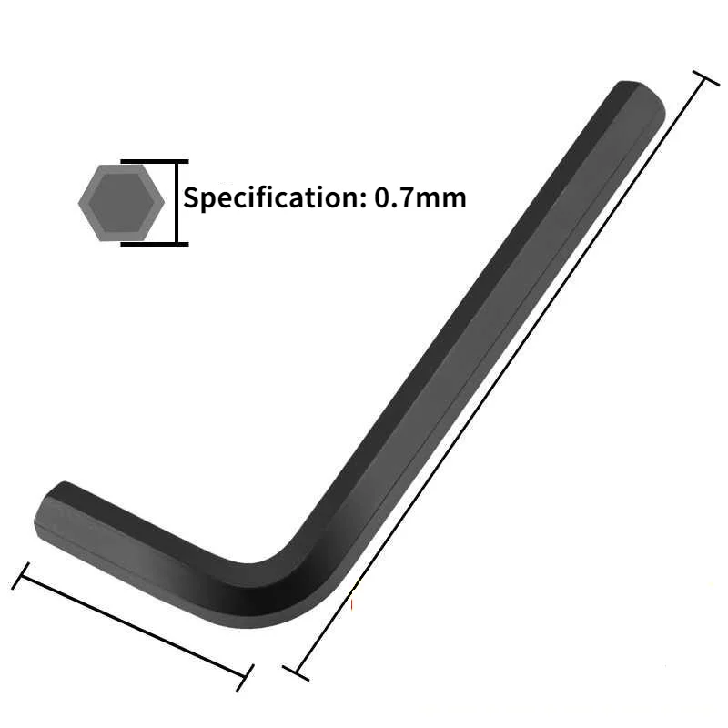 

10-50 шт. M0,7 M0,9 M1,27 M1,5 M2-m17 L-образный шестигранный ключ, черная шестигранная отвертка с одной плоской головкой