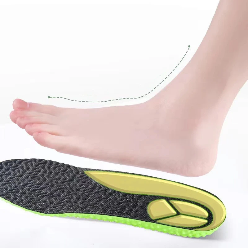 

Elastic Sports Insoles Orthopedic Insole Shock Absorption Air Cushion Green Wormwood Deodorant Super Soft Shoes Pad Men Women