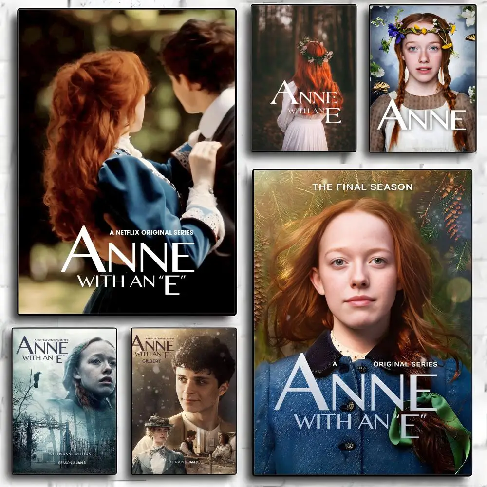 Póster decorativo de la película A-Anne With An E, pegatinas artísticas de pared, impresión fotográfica para decoración del hogar, sala de estar y pasillo