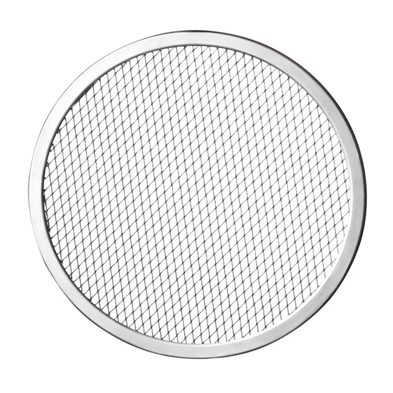 Aluminum Seamless Rim Pizza Baking Screen - Perfect Crisp, Enhanced Airflow