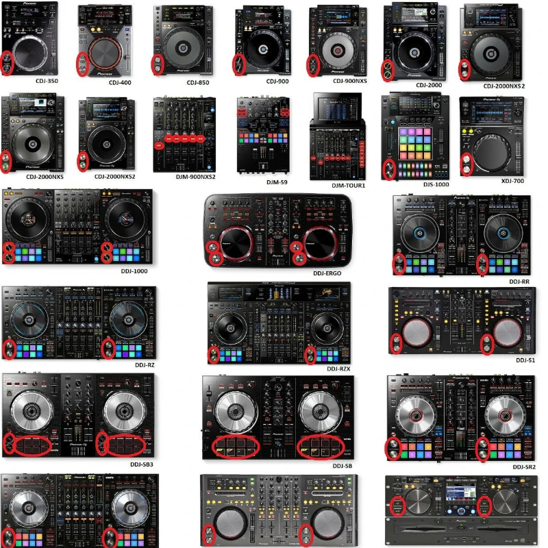 Pioneer CDJ Disk Recorder Internal Play Pause Contact Switch DJM Mixer Controller Internal Touch Button