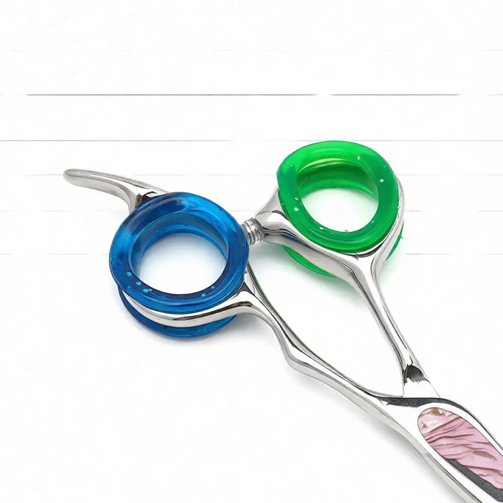 Ergonomic Scissor Finger Insert Rings Professional Salon Hairdressing Shears Accessories Anti Slip Soft Silicone Finger Grip
