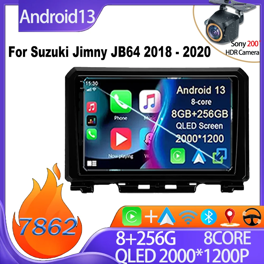 

Для Suzuki Jimny JB64 2018-2020 Carplay с сенсорным экраном, мультимедийный плеер, авторадио, Bluetooth, задняя камера, видеорегистратор, зеркало, звено