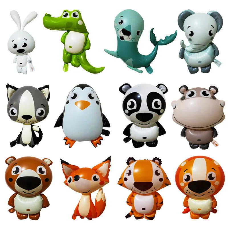 

The New Q Version of the Zoo Balloon Children's Birthday Party Decoration Layout Cartoon Animal Balloons