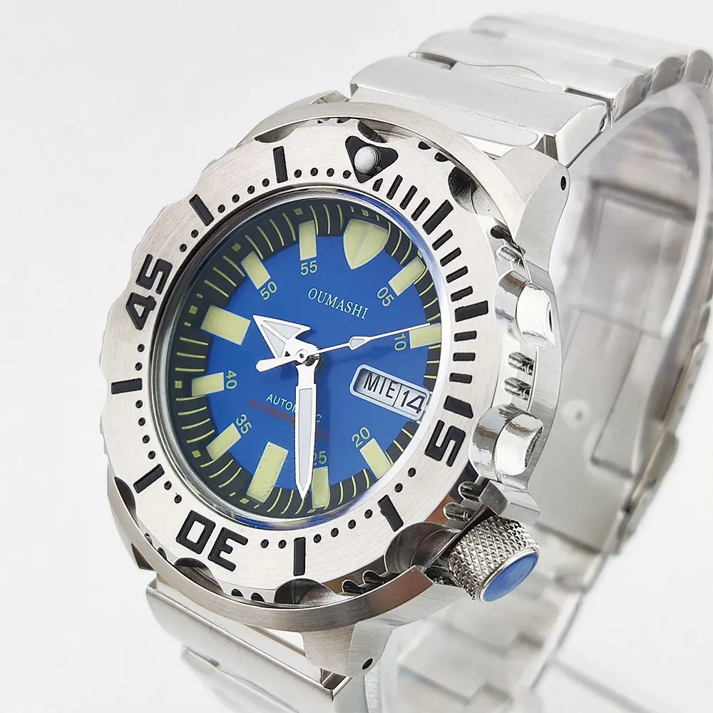 42mm men's watch NH36 automatic mechanical movement Men's watch Fangtooth Monster luminous dial custom wristwatch