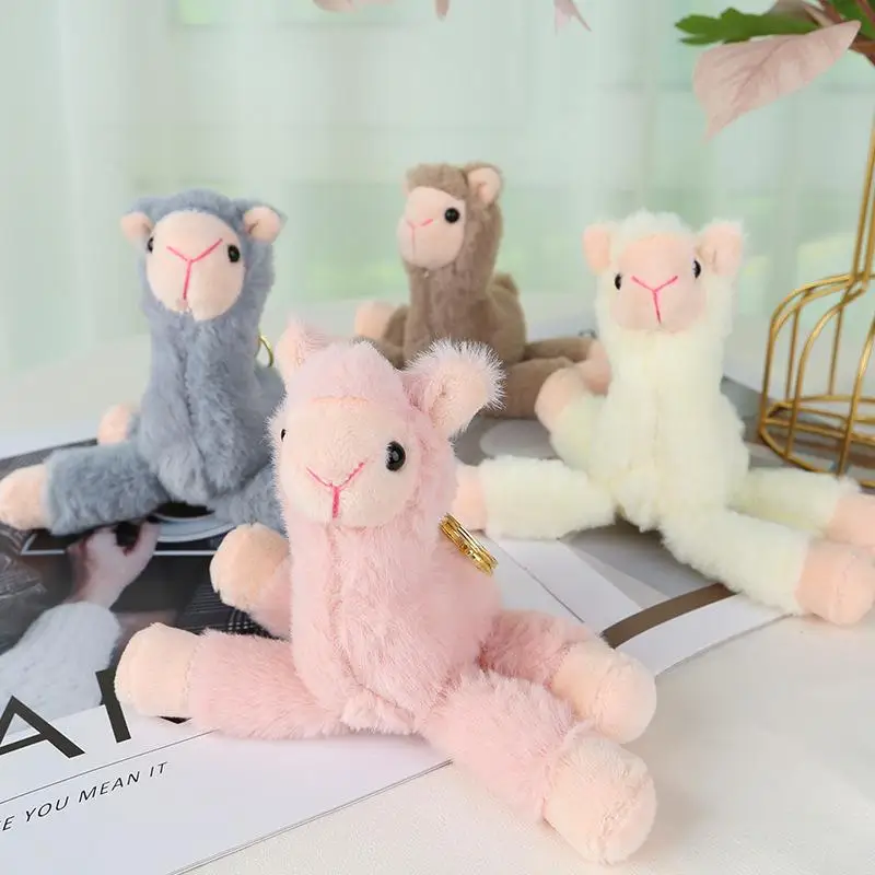 Stuffed Alpaca Sheep Keychain: Soft Cute Handmade Animal Pendant Trinket Gift for DIY Decoration, Bags & Backpacks - view 6