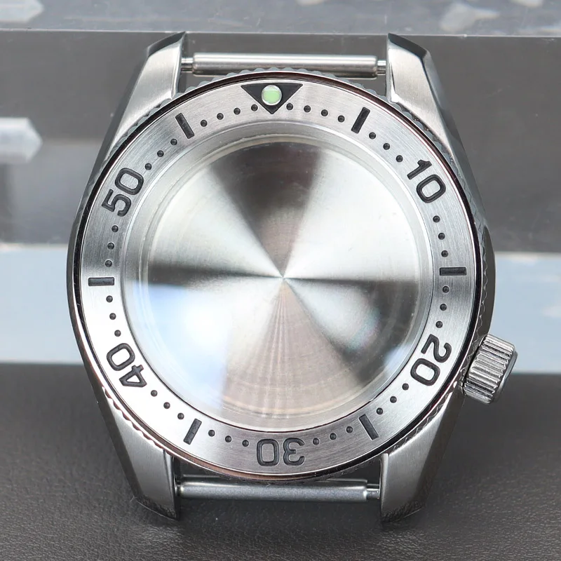 42mm Silver NH35 Watch Case Modify Parts Sapphire Glass For Mod SPB185 SPB187 NH35 NH36 4R Movement Watch Accessories 28.5mmDial