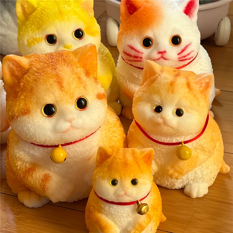 Juguete Antiestrés de Silicona Suave con Forma de Gato Kawaii, para Aliviar la Ansiedad, Compañero de Escritorio, Regalo para Niños y Adultos, Decoración de Escritorio