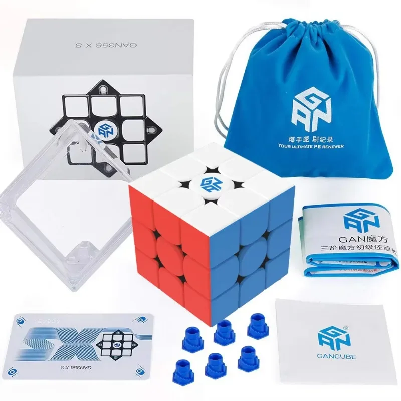 GAN 356 XS Lite Velocidade magnética Cubo, Stickerless Magic Puzzle Cubes, Brinquedos educativos para crianças, 3x3x3