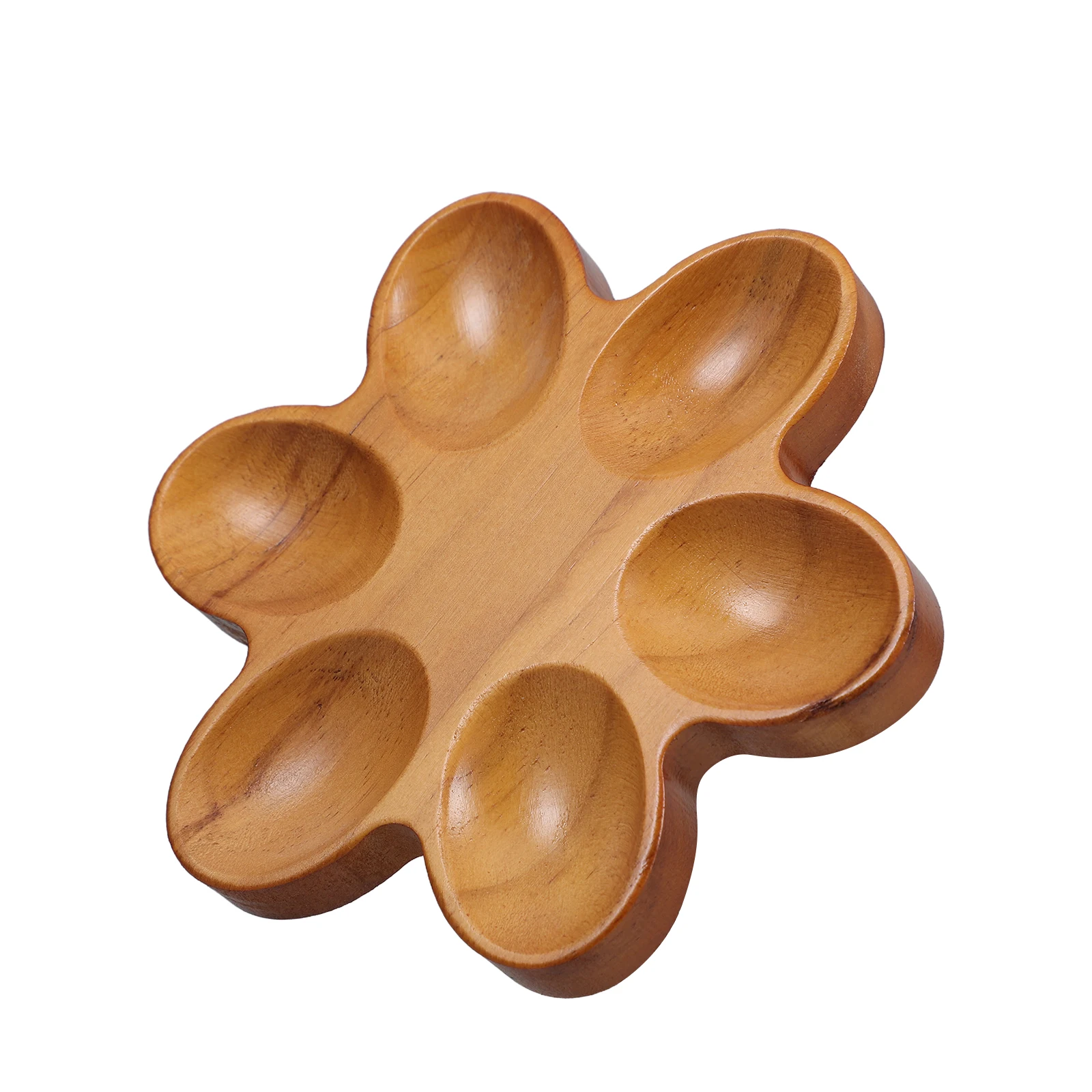 

Wooden Egg Tray Countertop Fridge Plate Holder Hen Eggs Deviled Container Desktop Organizer