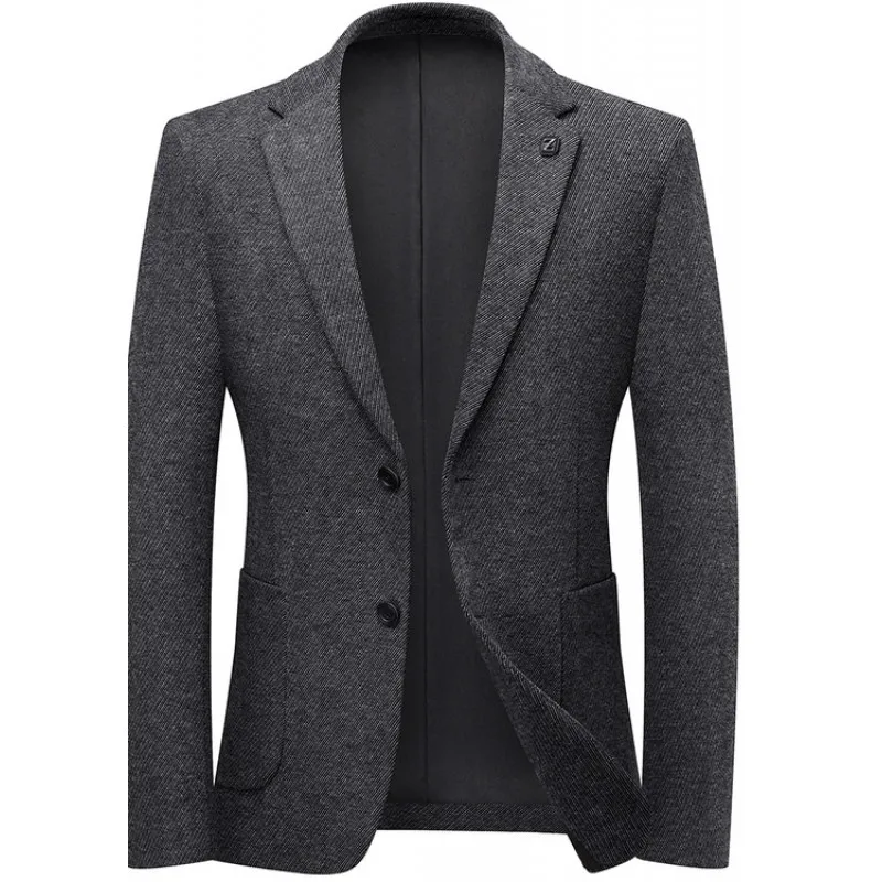 

Blazer New Men's Fashion Business Outdoor Banquet Wool Thickened Versatile Wedding Hosting Dress, Actor Gentleman Casual Blazer