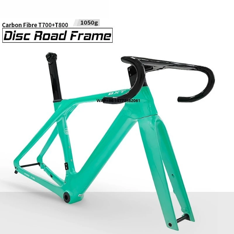 

Road Frameset Carbon Fiber Bike 2024 Full Hidden Line Di2 Handlebar T47 Disc Brake Lightweight Road Bicycle Frame Set