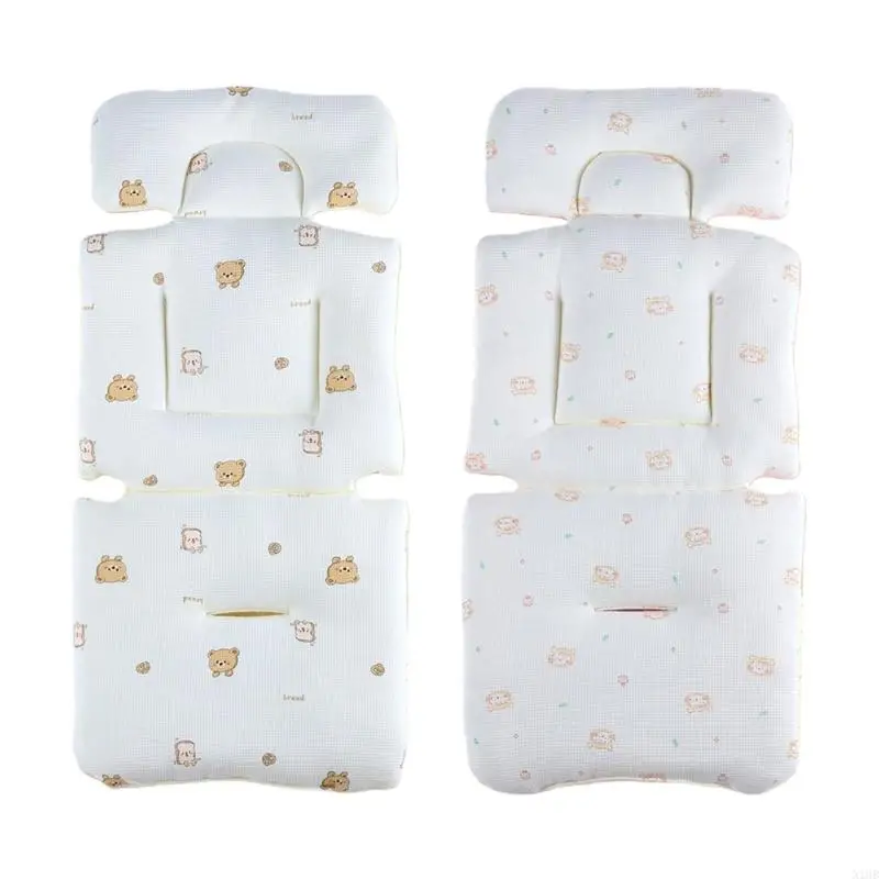 Toddlers Pushchair Liner Pad Breathable Cushion with Printed Pattern