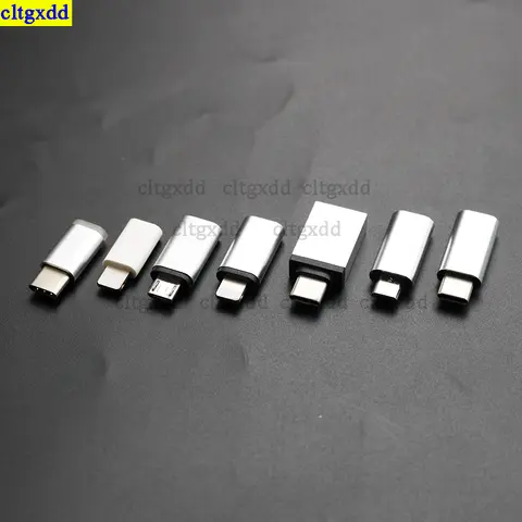 Cltgxdd 1 조각 마이크로 USB 변환기 어댑터 iPhone X 8 7 6 Plus 유형 C/IOS-삼성 S8 Xiaomi 용 마이크로 USB 실버 어댑터