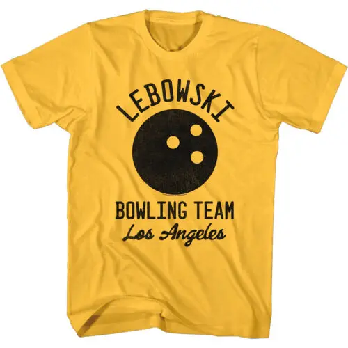 Big Lebowski Bowling Team Men's T-Shirt Movie Shirt Los Angeles Bowler Comedy