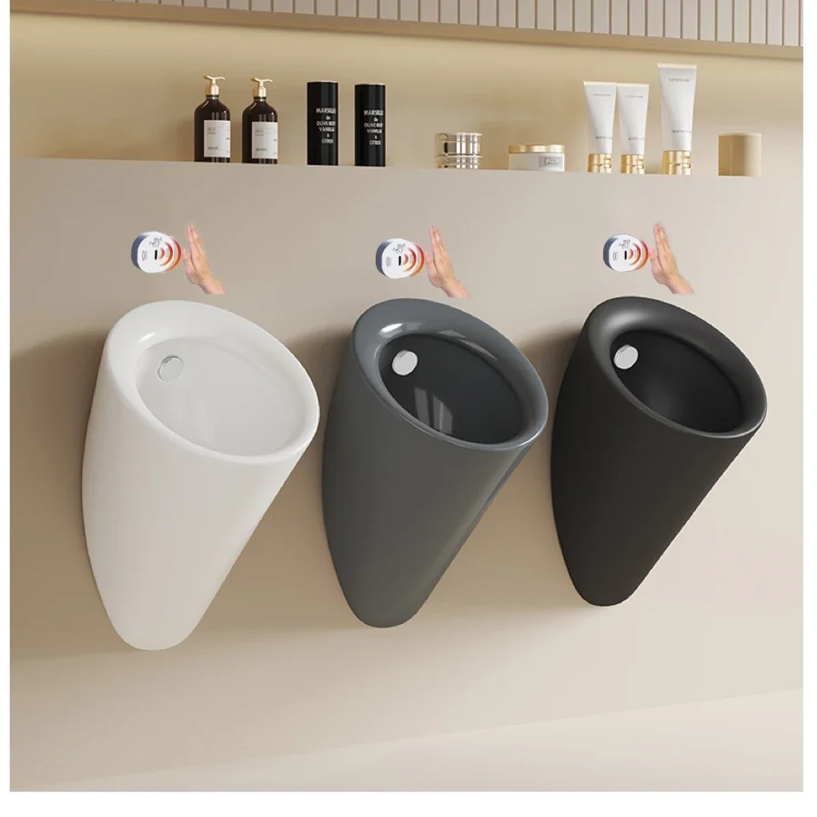 Smart urinal men's hotel fully automatic induction waving urinal household small apartment wall-mounted urinal