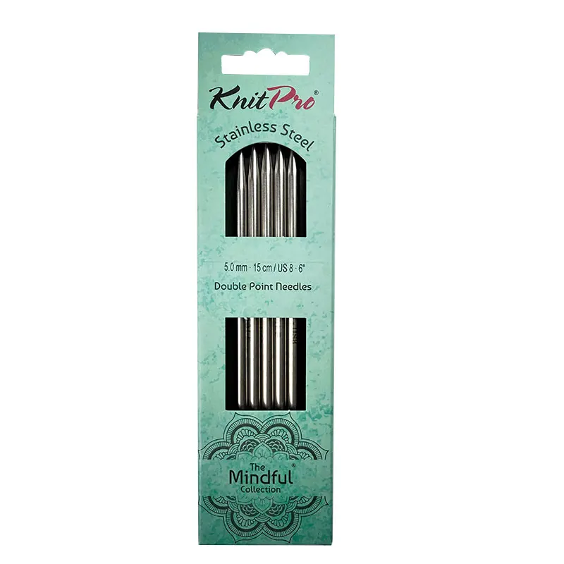 

Вязальные спицы KnitPro Mindful из нержавеющей стали с двойной головкой, 5 см, прямые, для домашнего текстиля и шитья своими руками