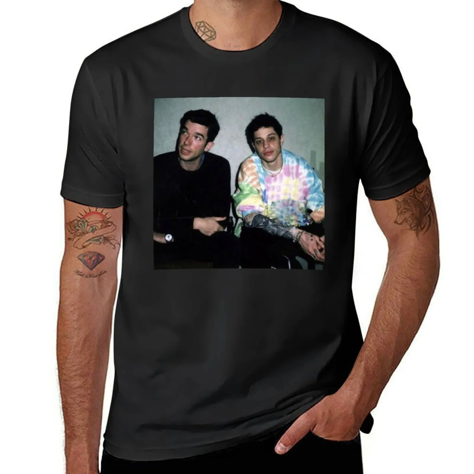 Pete Davidson and John Mulaney T-Shirt cute clothes oversizeds tops mens white t shirts