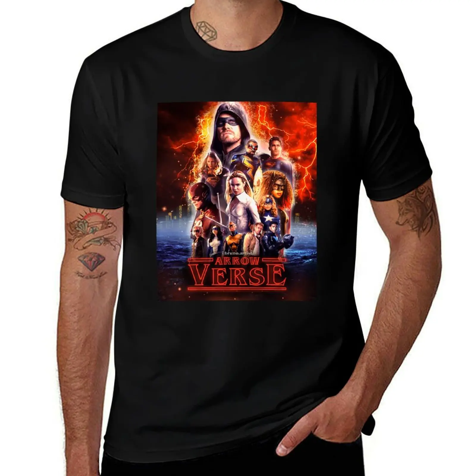 

Arrowverse Poster T-Shirt Plus Size Basic Short Sleeve Top