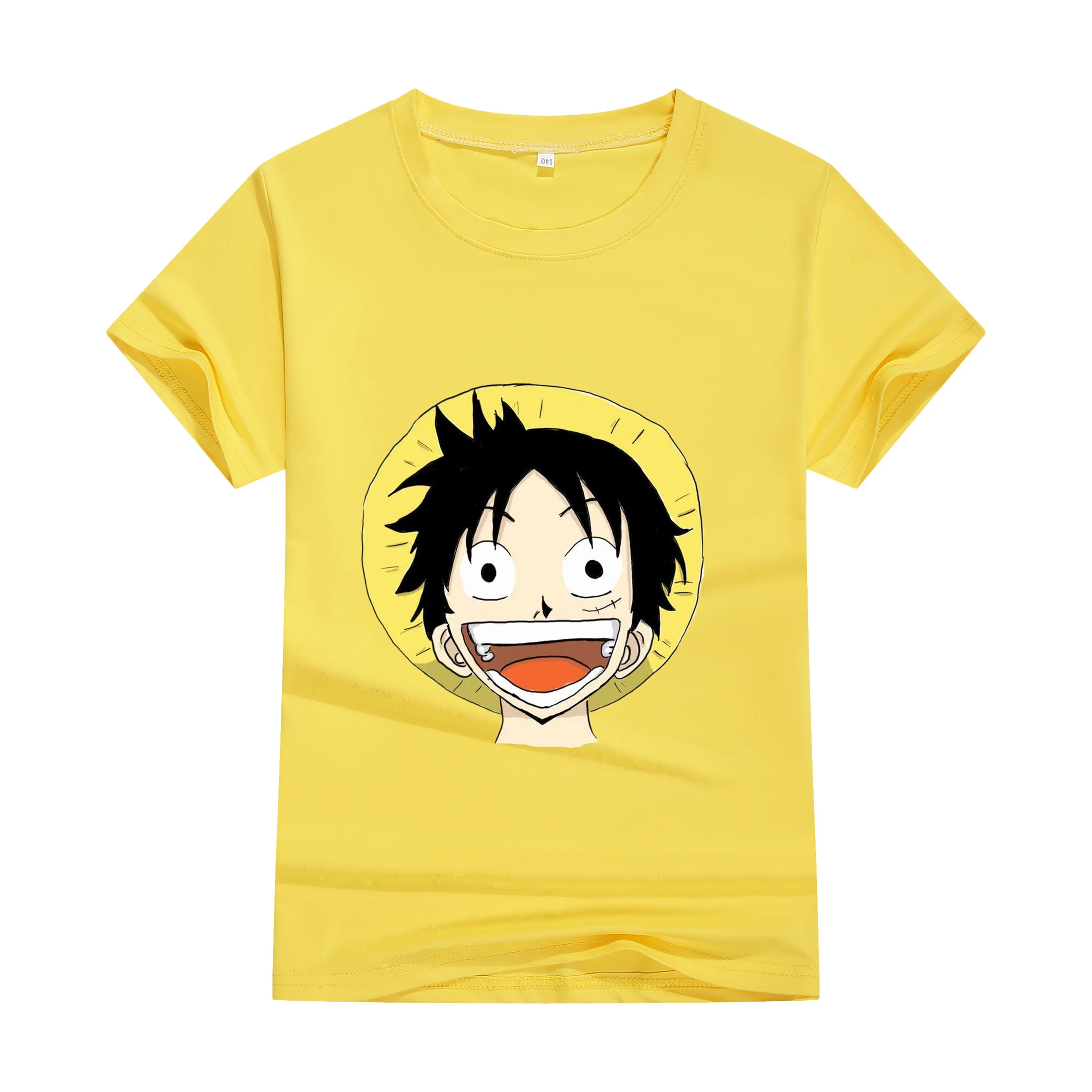 

One Piece Luffy Girls T-shirt Kids Short Sleeve Children Print T-shirts Tees Boys' Casual Clothes Ghild O Neck Shirt Daily Tops