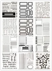 2022 New labels stamp Clear Stamps for Scrapbooking Transparent Silicone Rubber DIY Photo Album Decor 462