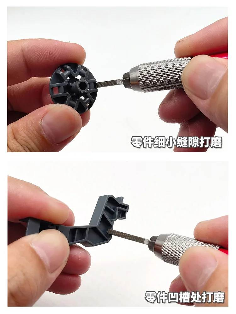 MOSHI Model Narrow File 2mm width Double-sided use High heat treatment Wear-resistant and robust 4 grain sizes