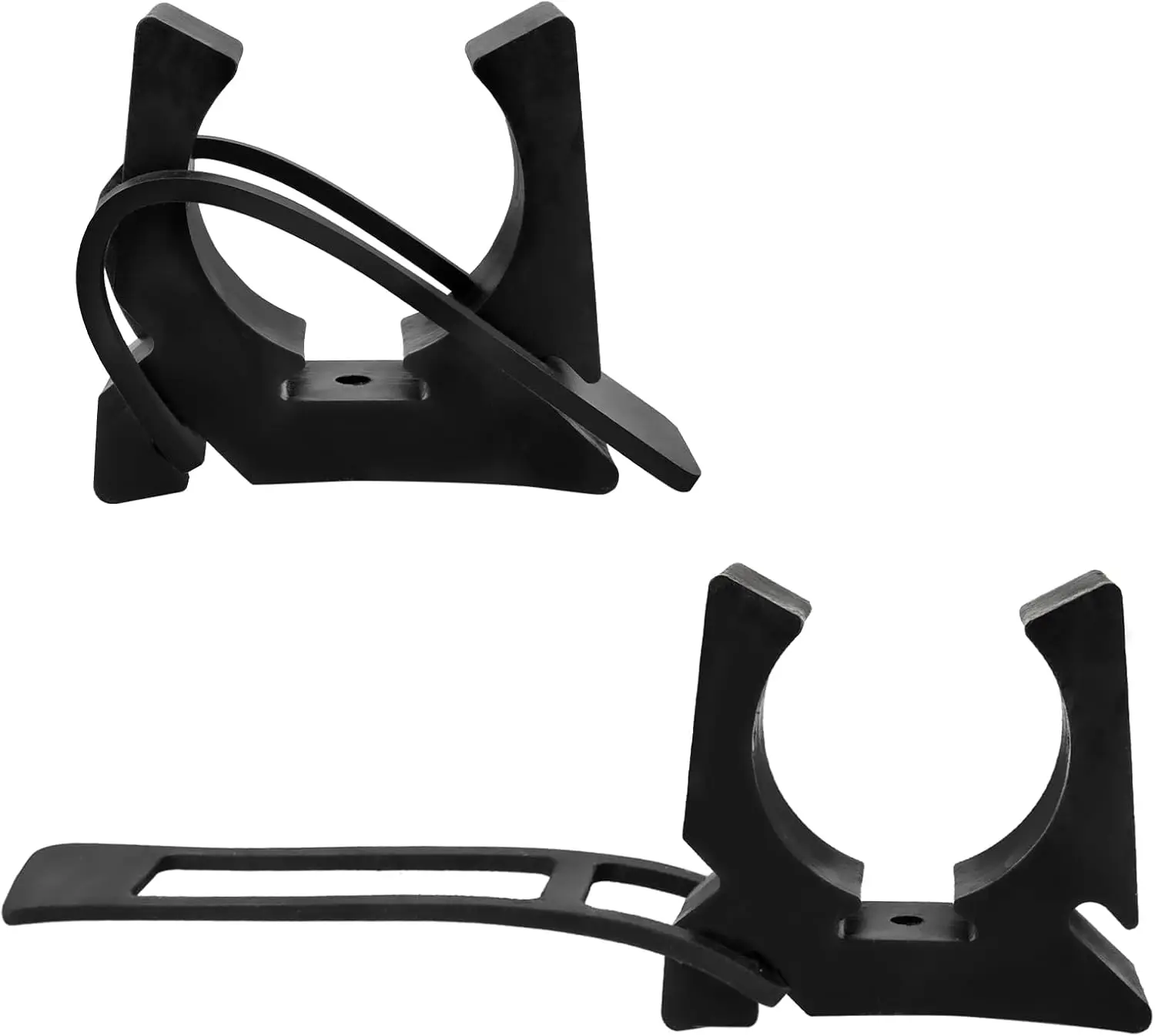 

Black Rubber Spring Clamp Oar & Pole Holders with Rubber Strap, Marine Spring Anchor, Oar, Paddle, Push Pole, Pack of 2