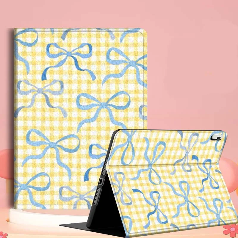 

Elegant Bowknot Pattern For iPad mini Air 1 2 3 4 5 6 7 6th 7th 9 11 13 M3 M2 gen 7.9 8.3 10.9 Inch 2025 Tablet Case