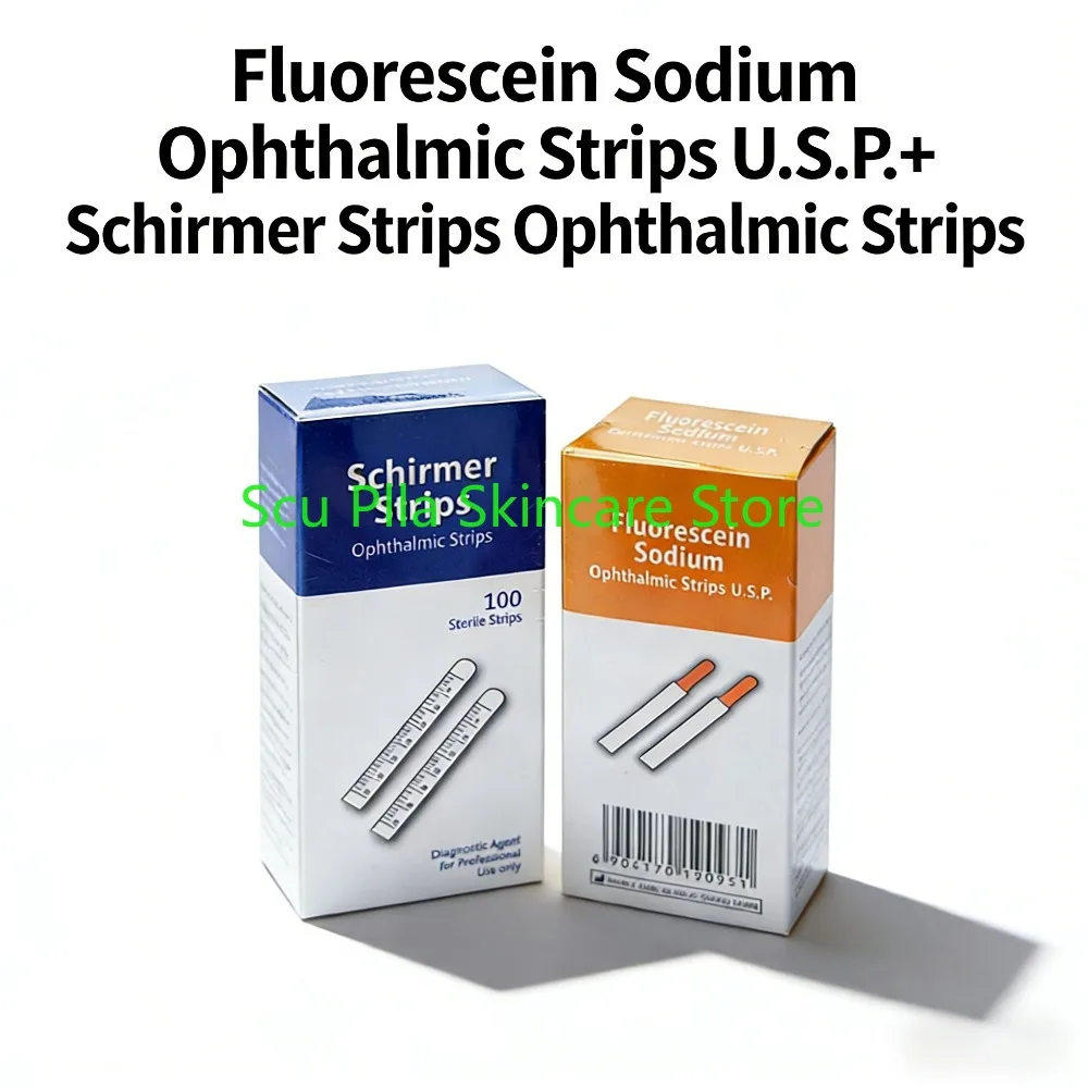

100% Original Fluorescein Sodium Ophthalmic Strips U.S.P. Schirmer Strips Ophthalmic Eye Examination Tool 100 Pieces Per Box