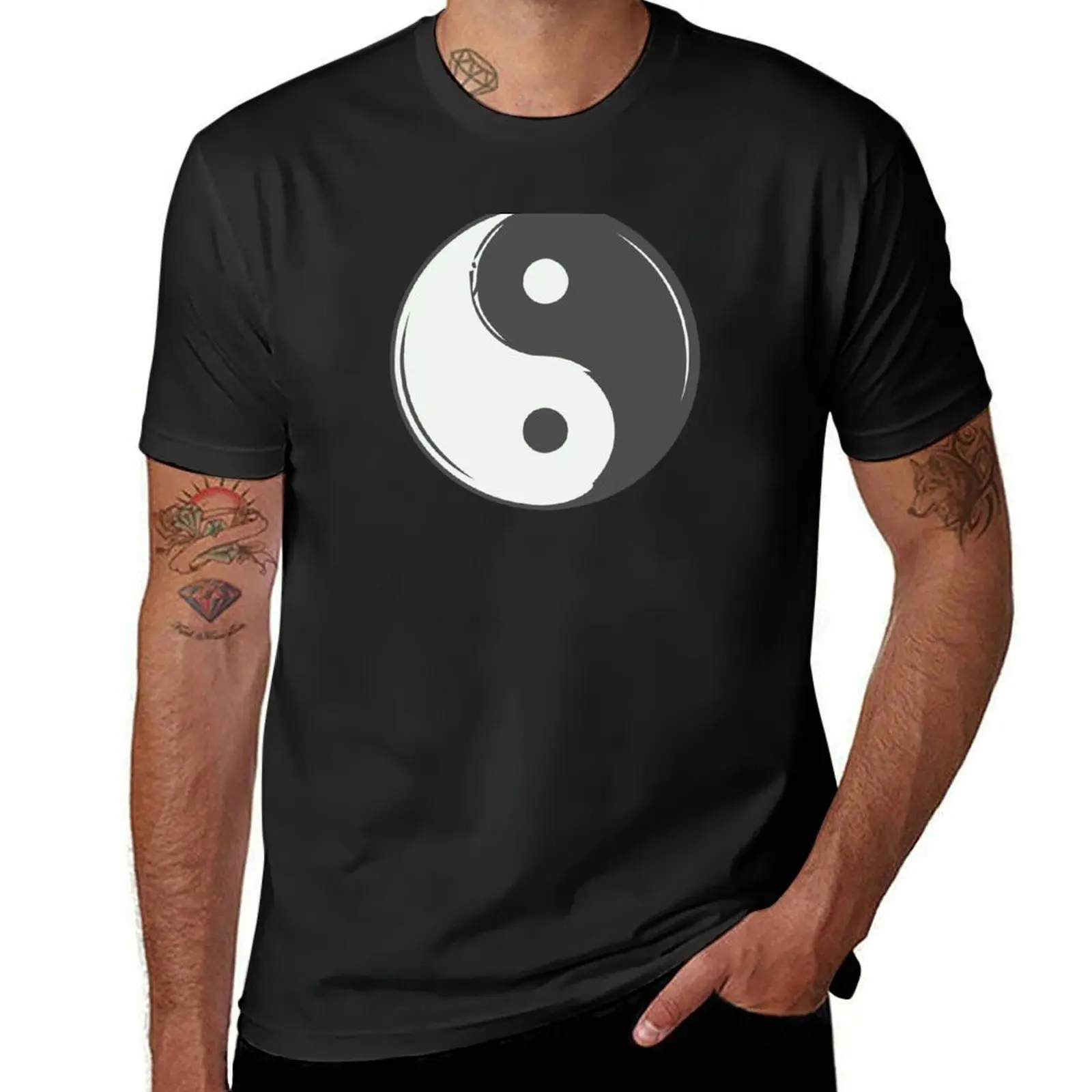 Taoism ying yang T-Shirt cute clothes summer tops Men's clothing