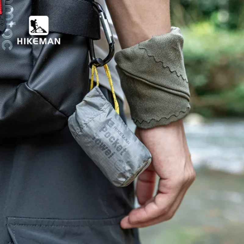 HIKEMAN منشفة خارجية سريعة الجفاف - منشفة رياضية محمولة للتخييم وصالة الألعاب الرياضية واللياقة البدنية |   نسيج ممتص للعرق وتبريد الثلج