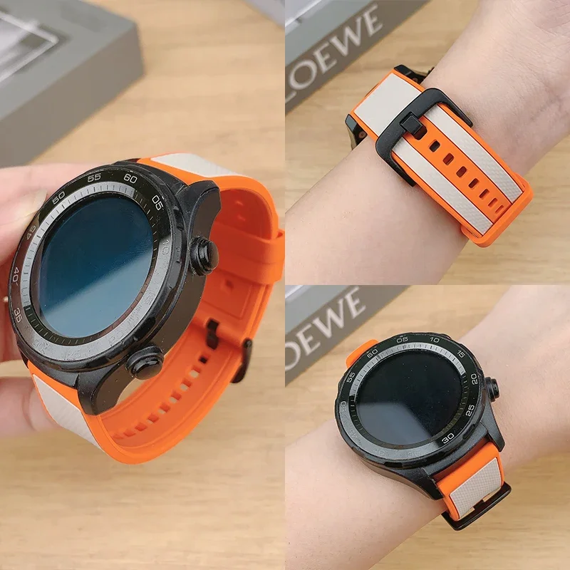 20 مللي متر 22 مللي متر سيليكون حزام لساعة سامسونج جالاكسي 7/6/5/4 44/40 مللي متر 6 4 كلاسيك جير S3 العالمي الفرقة سوار لهواوي GT3 4Pro