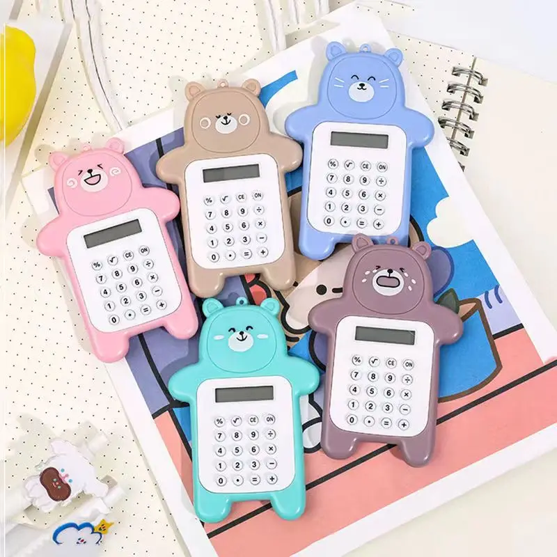 

Portable Mini Calculator Pocket Size 8 Digits Display Kawaii Cartoon Ultra-thin Button Cute Calculator School Supplies for Child