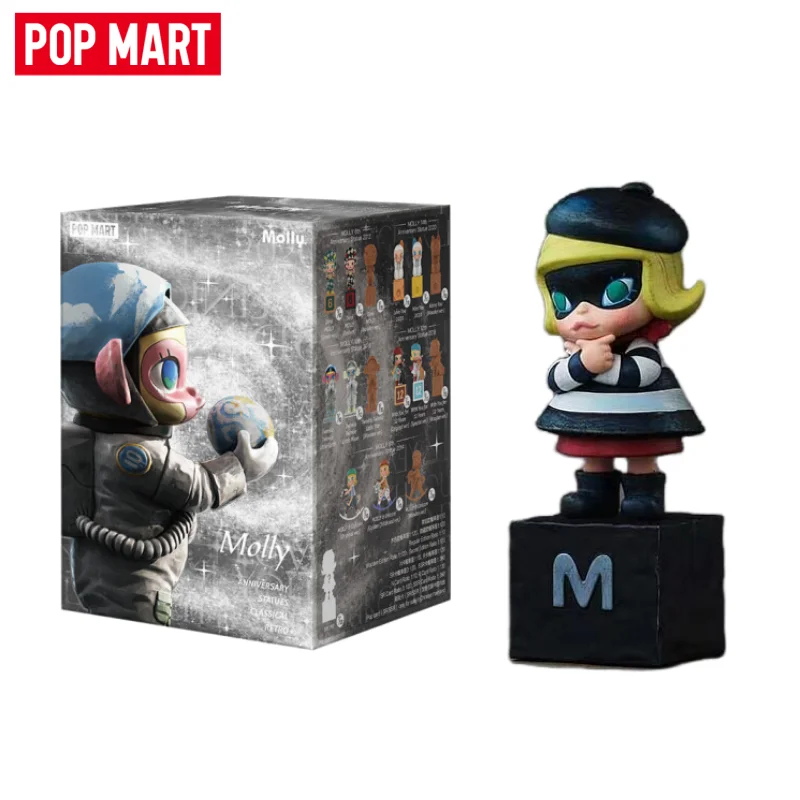 

New POP MART Molly Anniversary Statues Classical Retro Series Anime Figurines Desktop Decoration Model Doll Girl's Birthday Gift