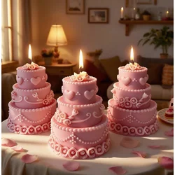 Small/large 3-layer heart cake modeling silicone candle mold DIY birthday cake chocolate tools handmade soap plaster resin mould