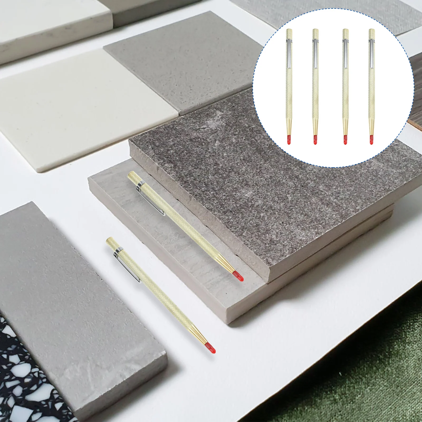 

4pcs Marking Tool Durable Metal Etching Pen Scribe Glass Engraving Glass Engraving Pen Machinist Hard Materials