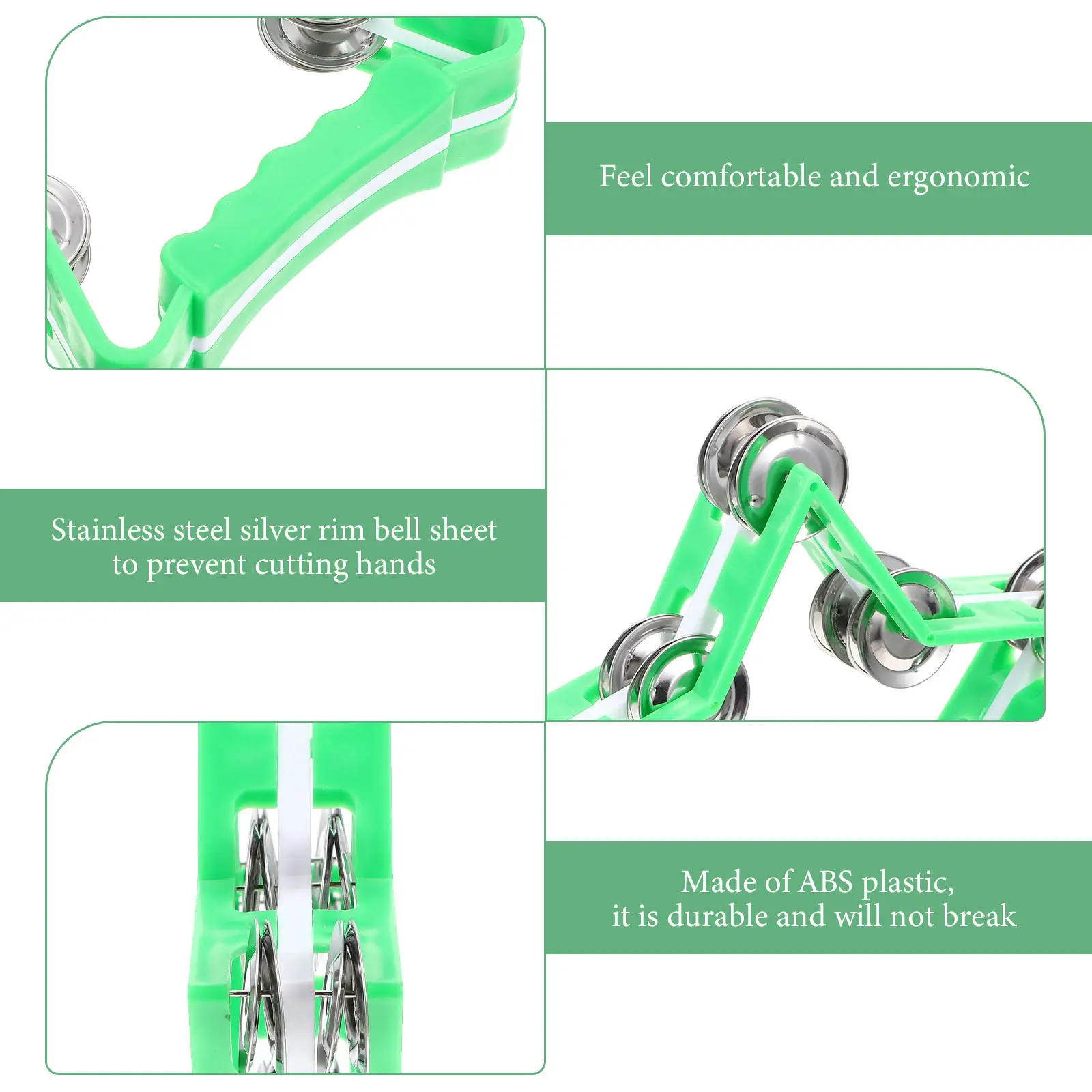Hand Bell Five-Star Shaped Musical Rhythm Percussion Educational Handheld Bell Cheer Prop Shaking Rattle