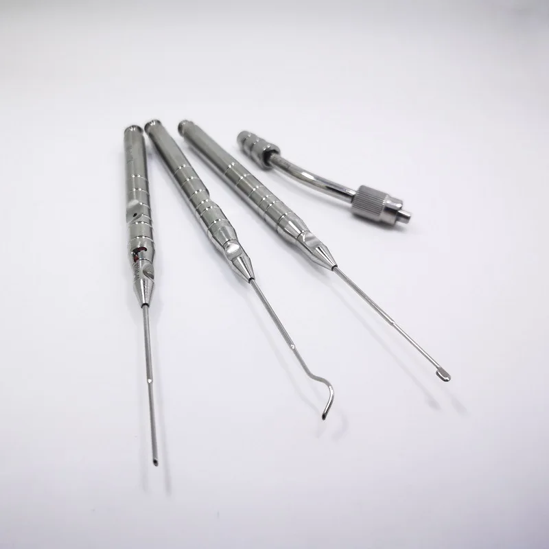 Ear Surgical Instrument Kit with Suction Probes, Suction Tubes, Ear Fittings, Suction Stripping Knife