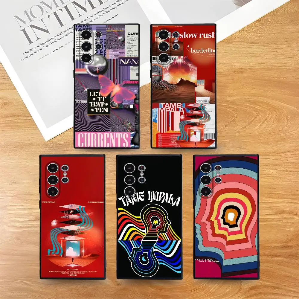 

T-Tame Impala Band Phone Case for Phone S series s21 s22 s23 s24 s25 FE Plus Ultra TPU Soft to Skin-friendly case