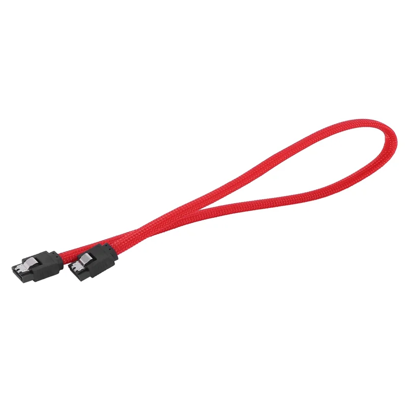 

20Pcs 50CM SATA 3.0 III SATA3 7Pin 6Gb/S SSD Cables HDD Hard Disk Data Cord With Nylon Sleeved Premium Version(Red)-New