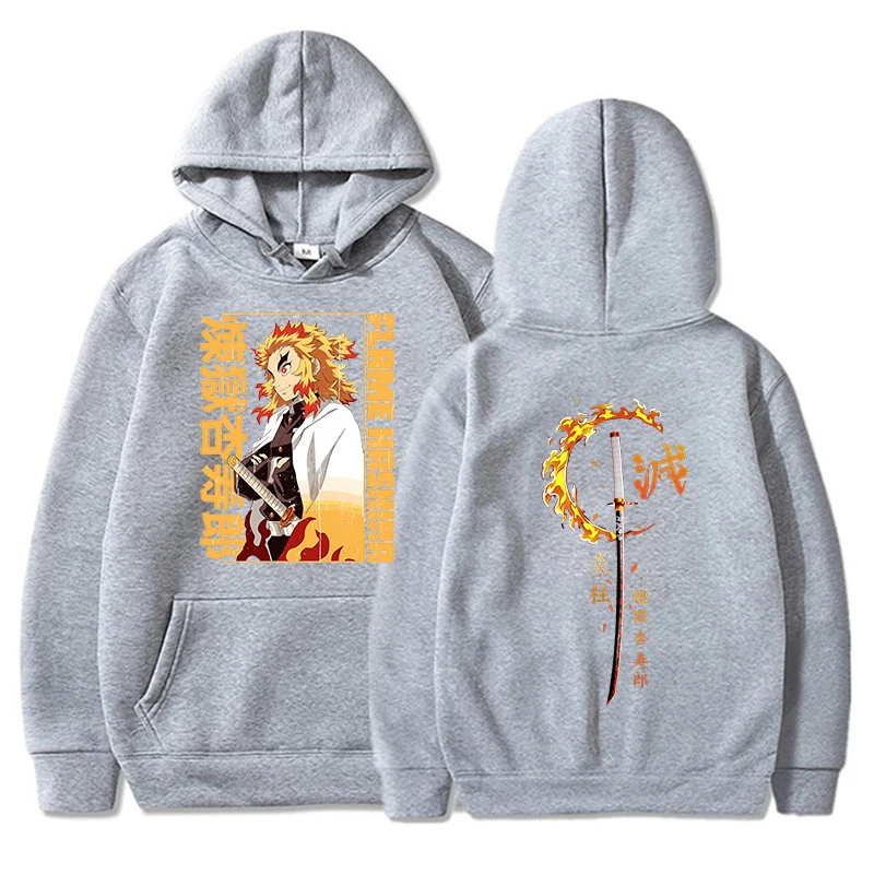 Fashion Autumn Winter Hoodies Anime Rengoku Kyoujurou Hoodie Harajuku Sweatshirts Women Men Long Sleeve Clothes