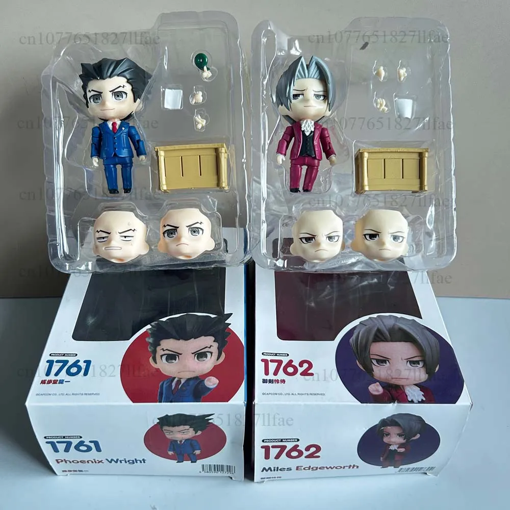 

Anime Phoenix Wright Miles Edgeworth Ace Attorney 1761 1762 Action Figure Model Toys Joint Movable Doll Christmas Gift For Kids